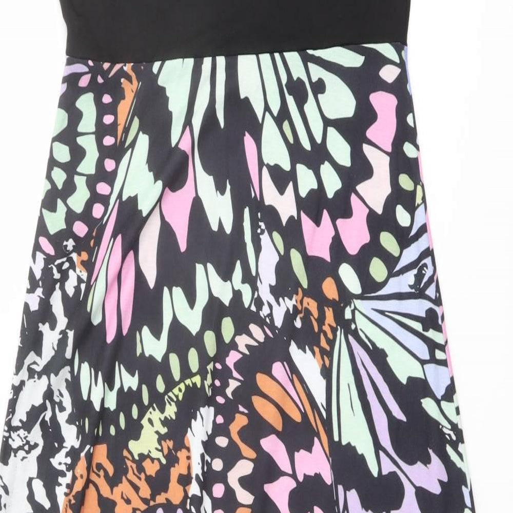 Lipsy Womens Multicoloured Geometric Polyester Maxi Size 14 Sweetheart Pullover - Butterfly Print