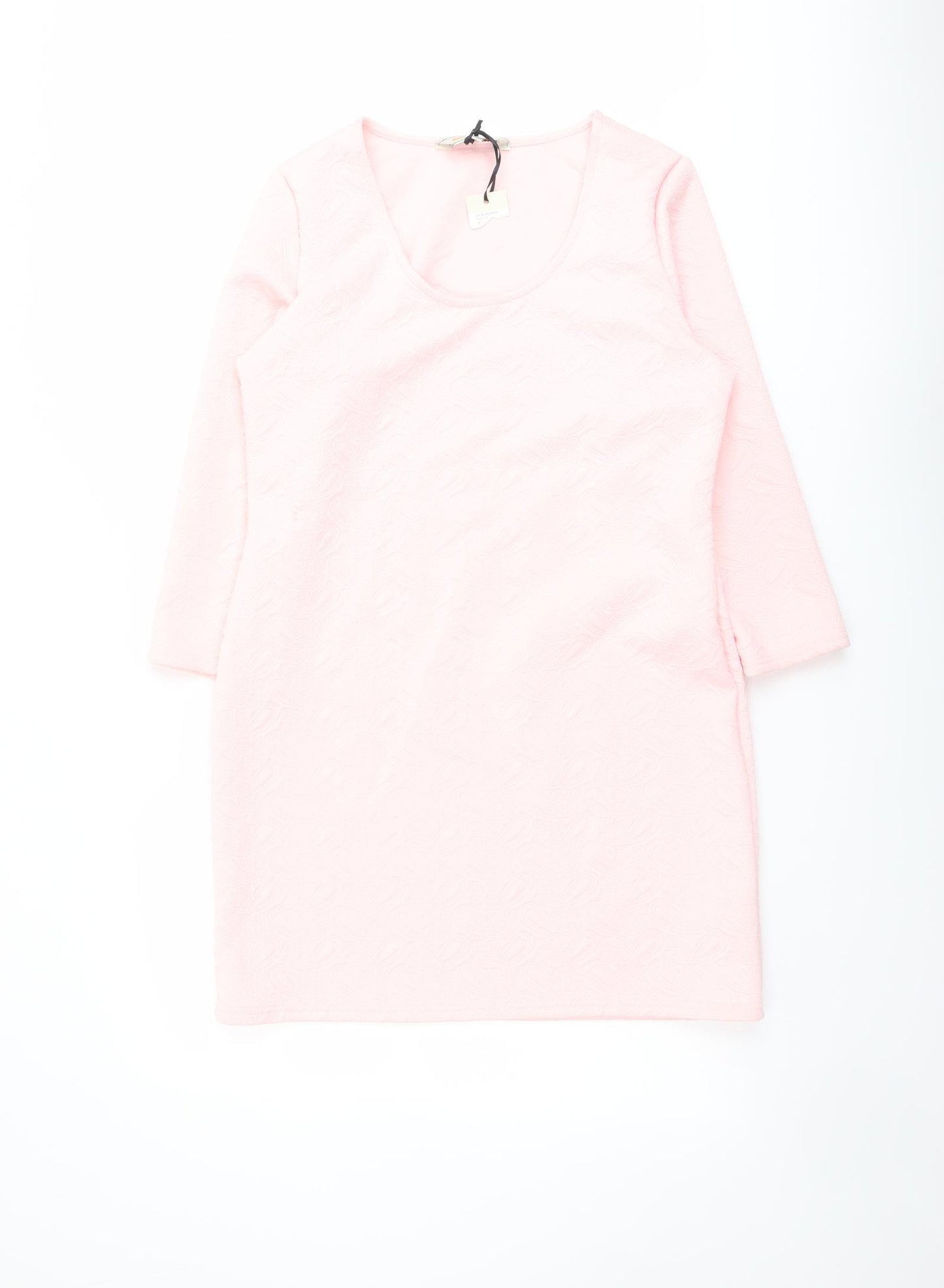 Dorothy Perkins Womens Pink Polyester Mini Size 14 Scoop Neck Pullover