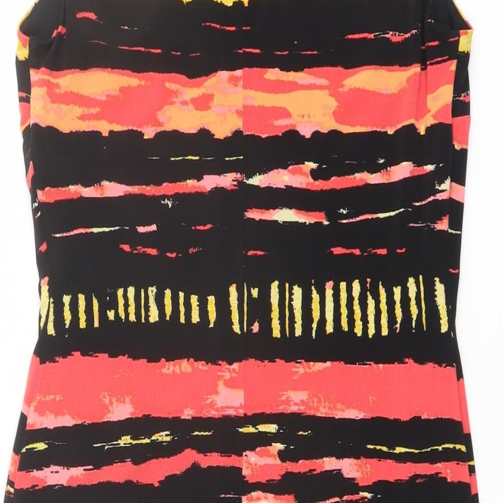 Kaleidoscope Womens Multicoloured Geometric Polyester Shift Size 14 Round Neck Pullover