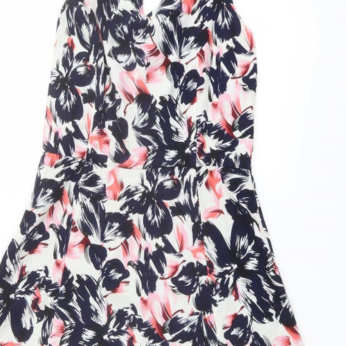 Sugarhill Womens Multicoloured Floral Polyester Trapeze & Swing Size 12 V-Neck Pullover