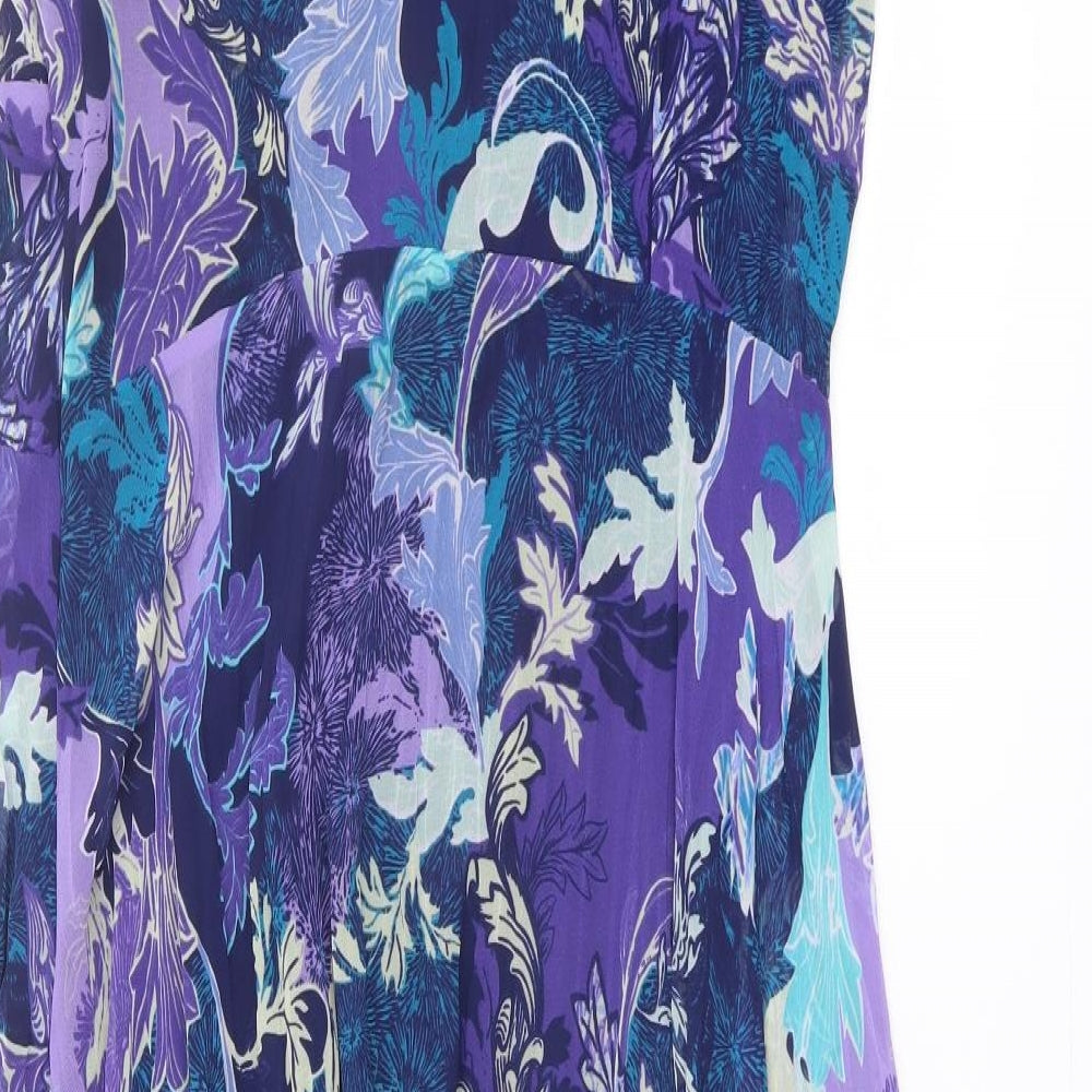 Per Una Womens Multicoloured Geometric Polyester Shift Size 14 Round Neck Pullover