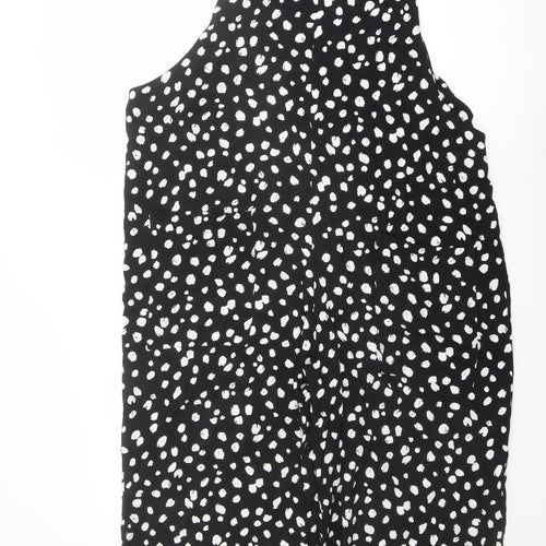 New Look Womens Black Geometric Viscose Jumpsuit One-Piece Size 20 Pullover