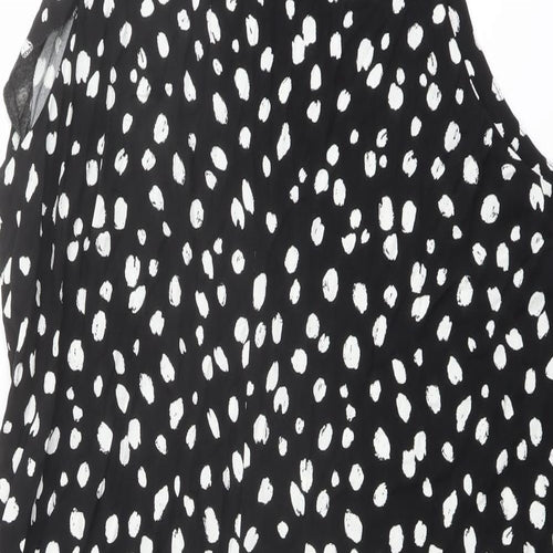 New Look Womens Black Geometric Viscose Jumpsuit One-Piece Size 20 Pullover