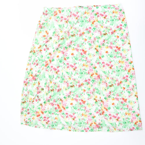 Bonmarché Womens Multicoloured Floral Polyester A-Line Skirt Size 20