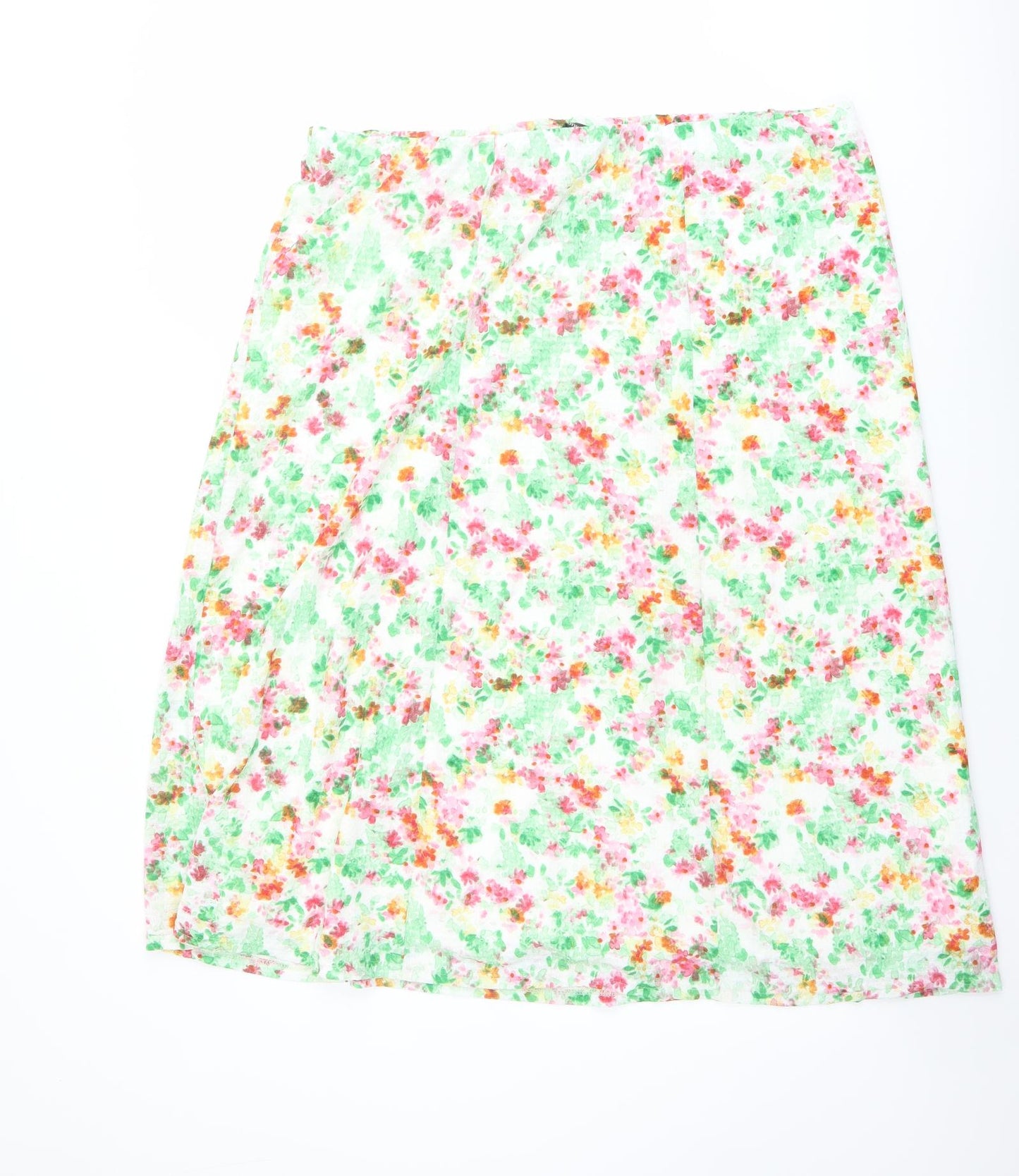 Bonmarché Womens Multicoloured Floral Polyester A-Line Skirt Size 20