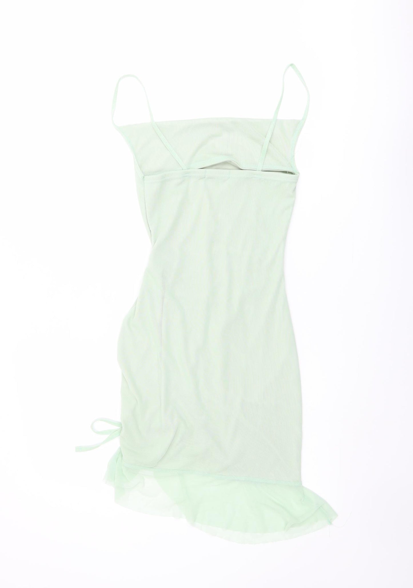 PRETTYLITTLETHING Womens Green Polyester Bodycon Size 4 Cowl Neck Pullover