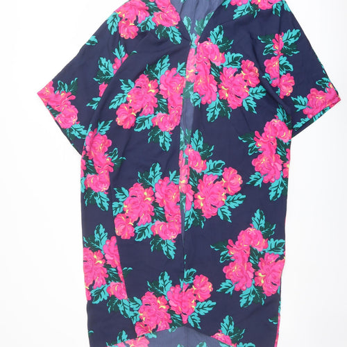 Innocence Womens Multicoloured Floral Polyester Cover Up Size 14 - Open Front