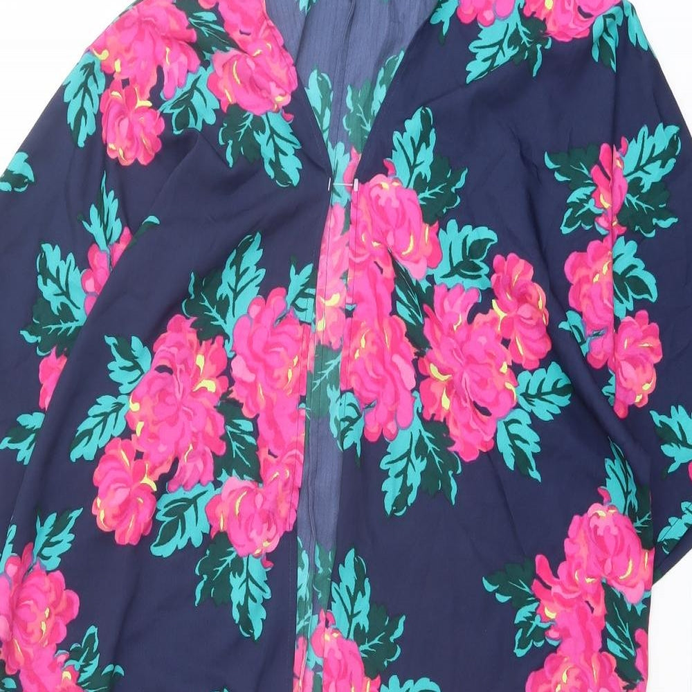 Innocence Womens Multicoloured Floral Polyester Cover Up Size 14 - Open Front