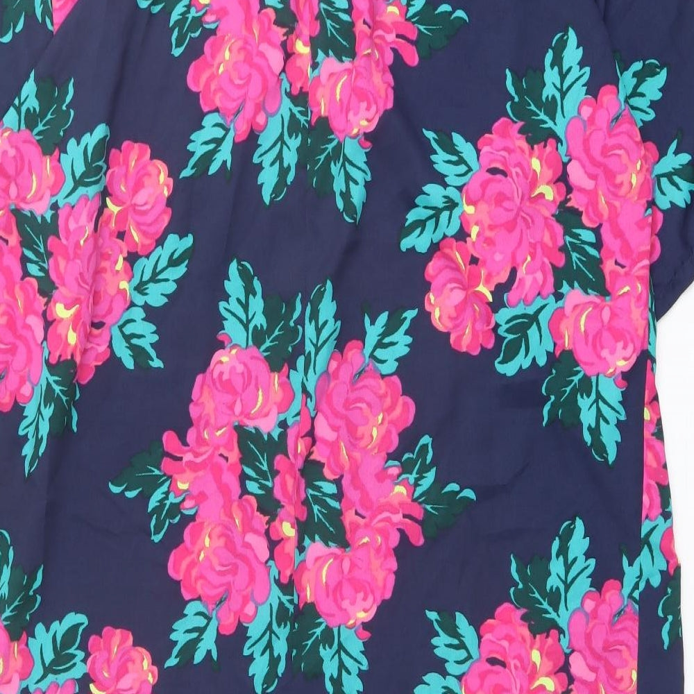 Innocence Womens Multicoloured Floral Polyester Cover Up Size 14 - Open Front