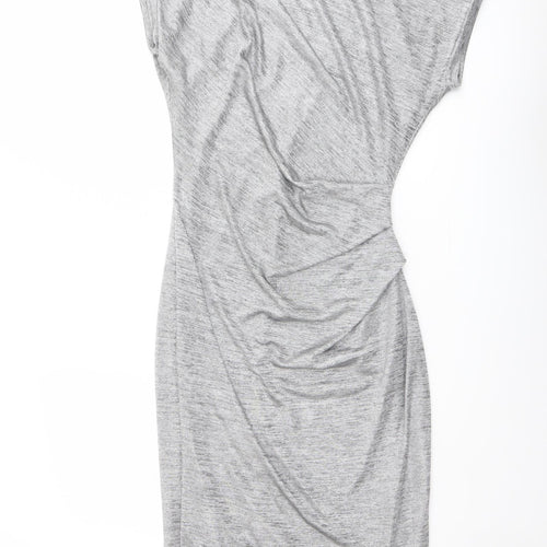 Oasis Womens Grey Polyester Bodycon Size XS Round Neck Pullover