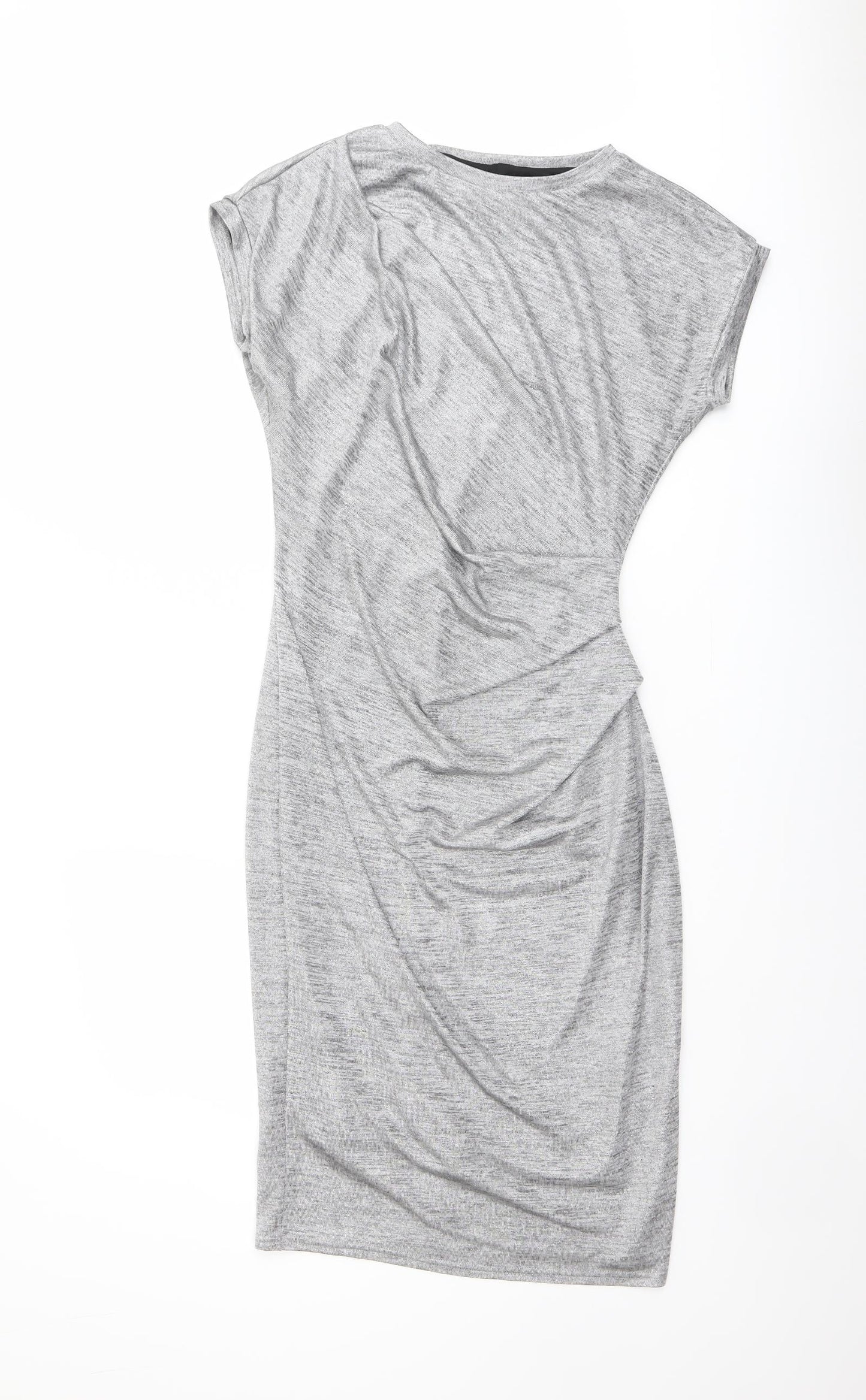 Oasis Womens Grey Polyester Bodycon Size XS Round Neck Pullover