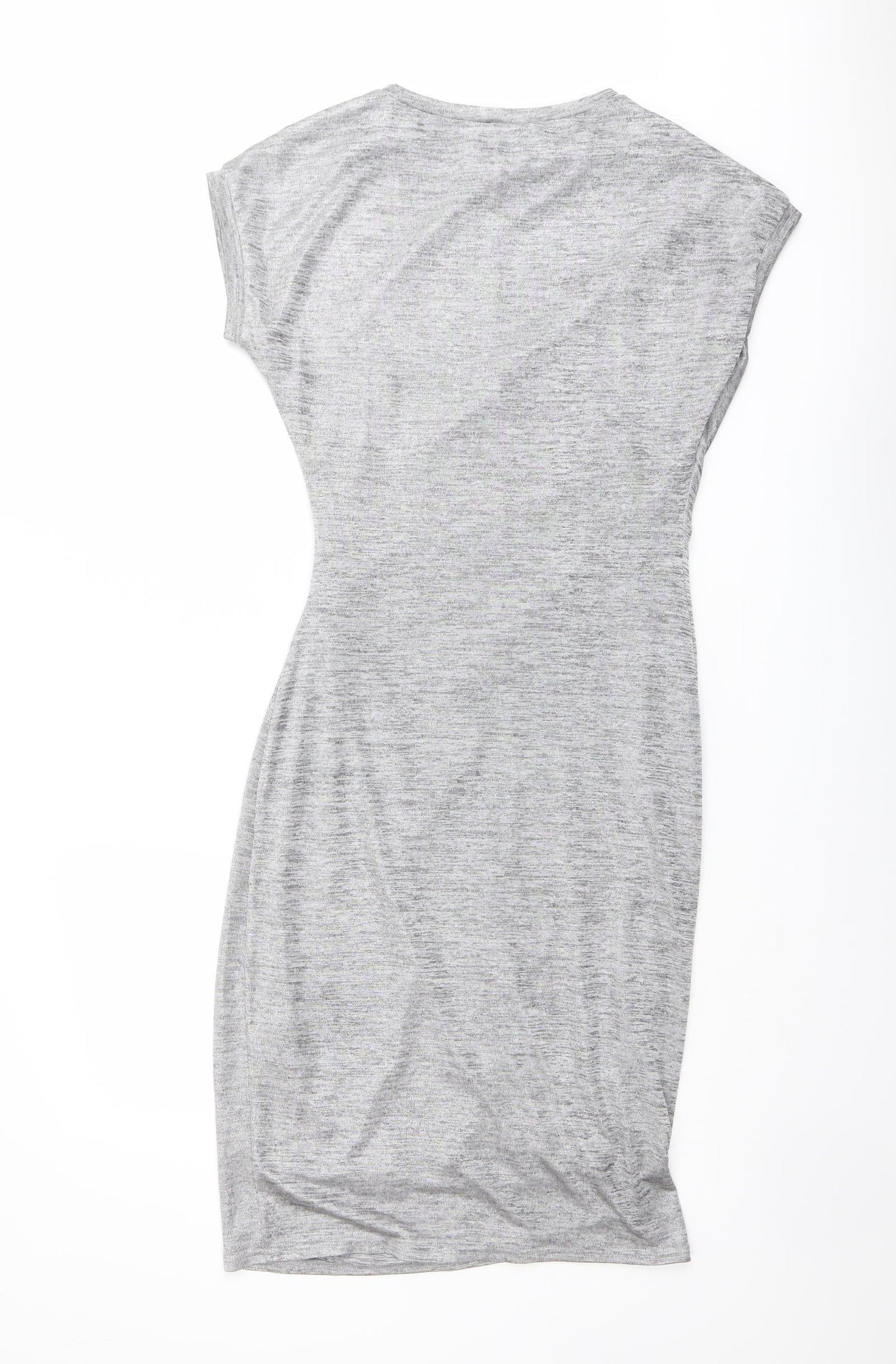 Oasis Womens Grey Polyester Bodycon Size XS Round Neck Pullover