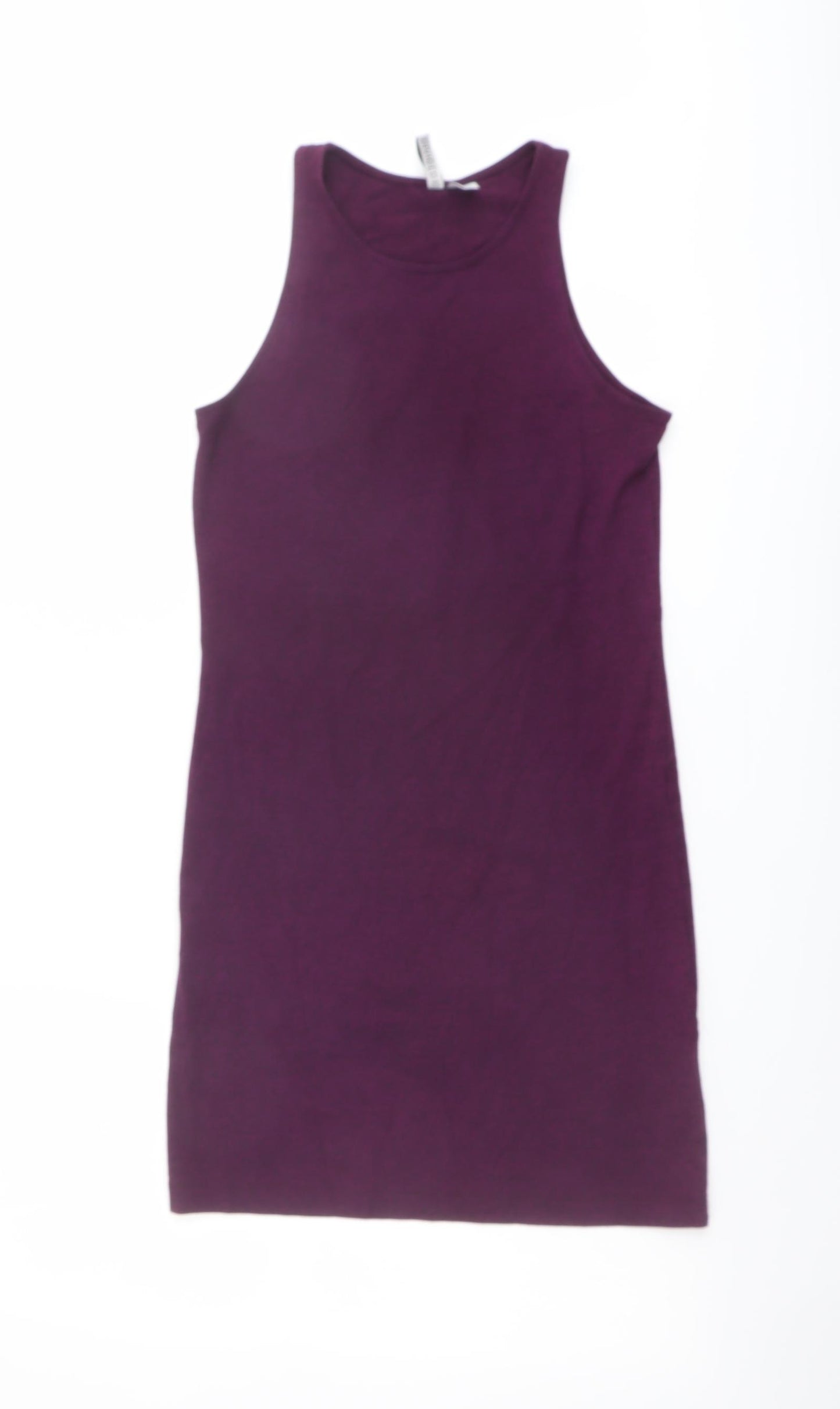 H&M Womens Purple Polyester Tank Dress Size S Round Neck Pullover