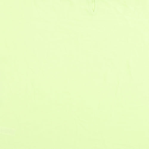 Bonmarché Womens Green Polyester Basic T-Shirt Size 14 Round Neck