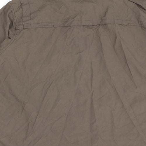 Mountain Warehouse Mens Brown Polyester Button-Up Size XL Collared Button