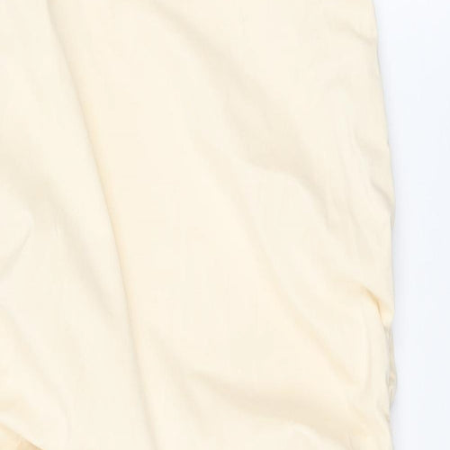 NA-KD Womens Ivory Cotton A-Line Size XL Mock Neck Pullover