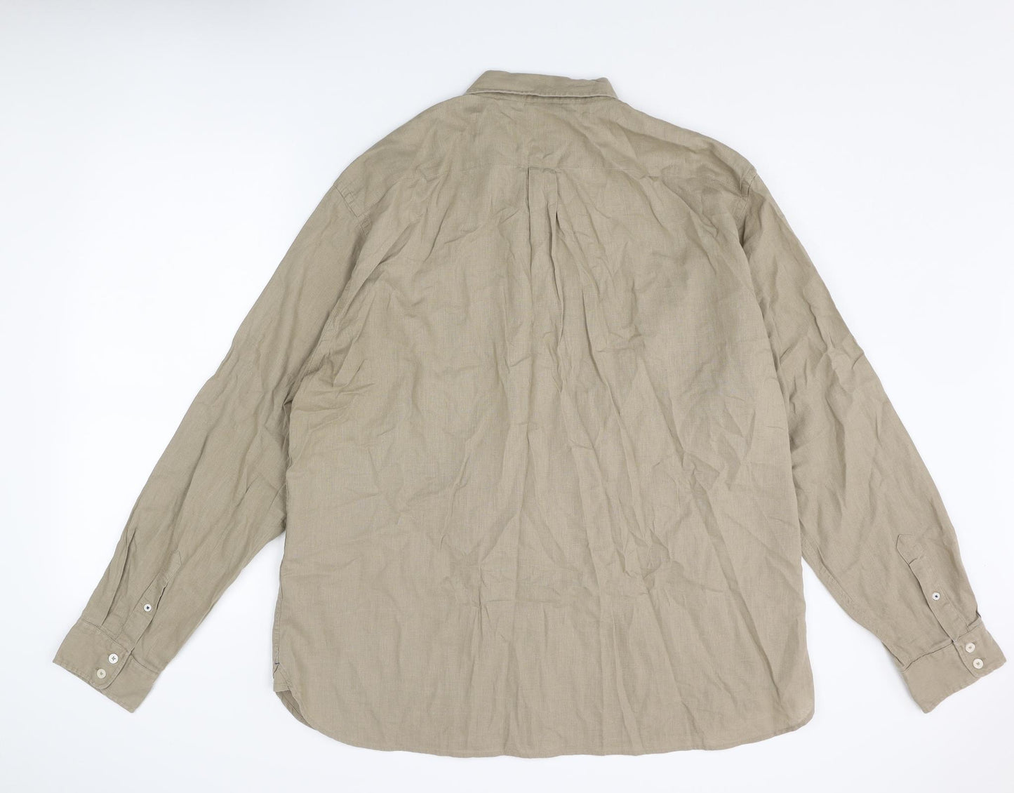 Boden Mens Brown Cotton Button-Up Size 2XL Collared Button