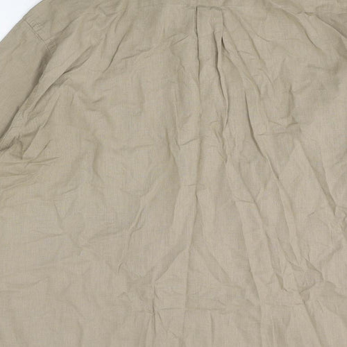 Boden Mens Brown Cotton Button-Up Size 2XL Collared Button