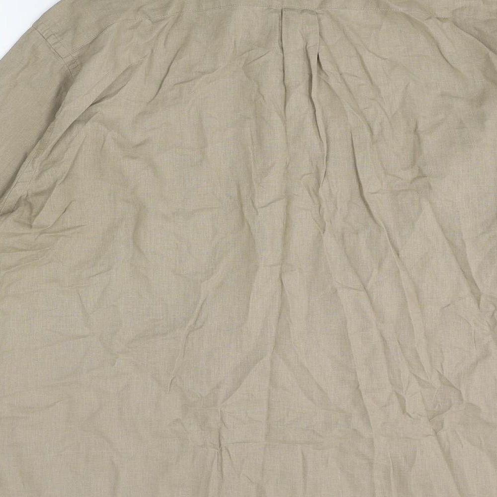 Boden Mens Brown Cotton Button-Up Size 2XL Collared Button