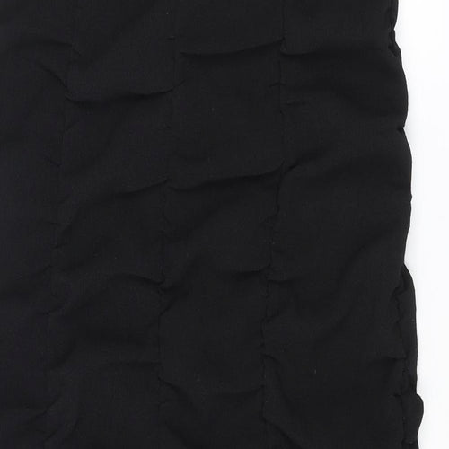 Zara Womens Black Polyester Bandage Skirt Size M Zip