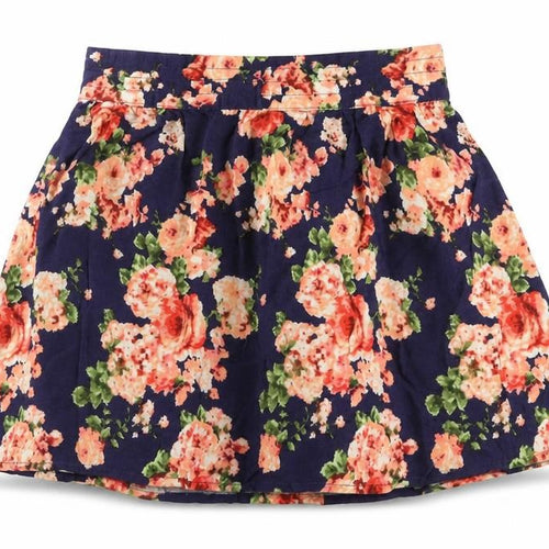 FOREVER 21 Womens Multicoloured Floral Viscose Skater Skirt Size M