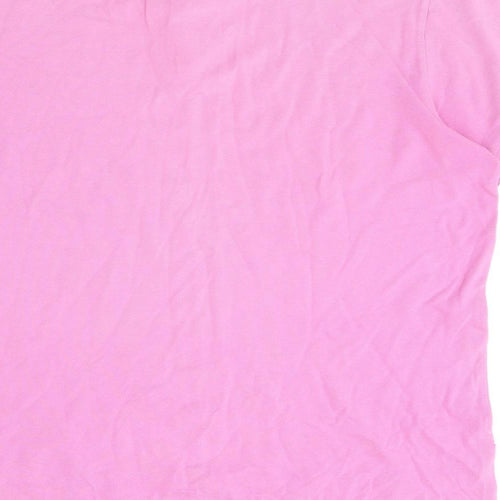 Polo Ralph Lauren Mens Pink Cotton Polo Size L Collared Button