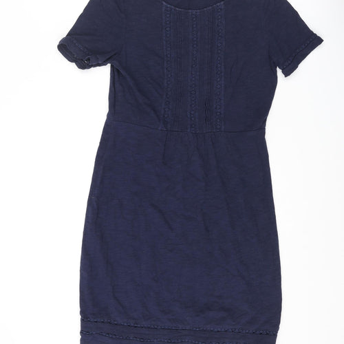 Boden Womens Blue Cotton Shift Size 10 Round Neck Pullover