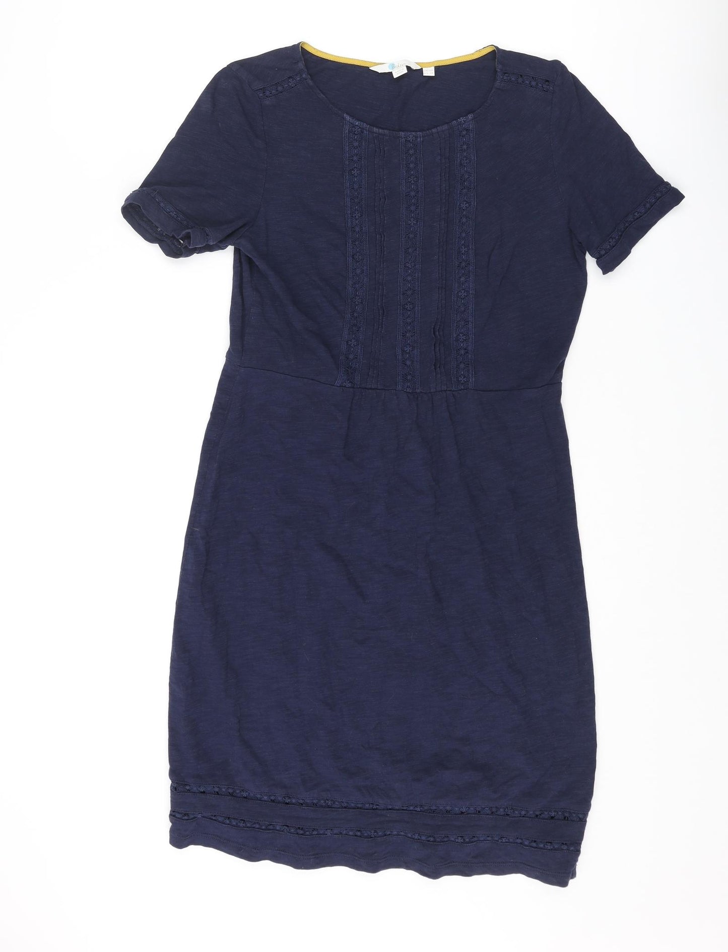 Boden Womens Blue Cotton Shift Size 10 Round Neck Pullover