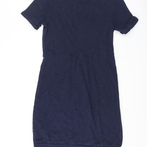Boden Womens Blue Cotton Shift Size 10 Round Neck Pullover