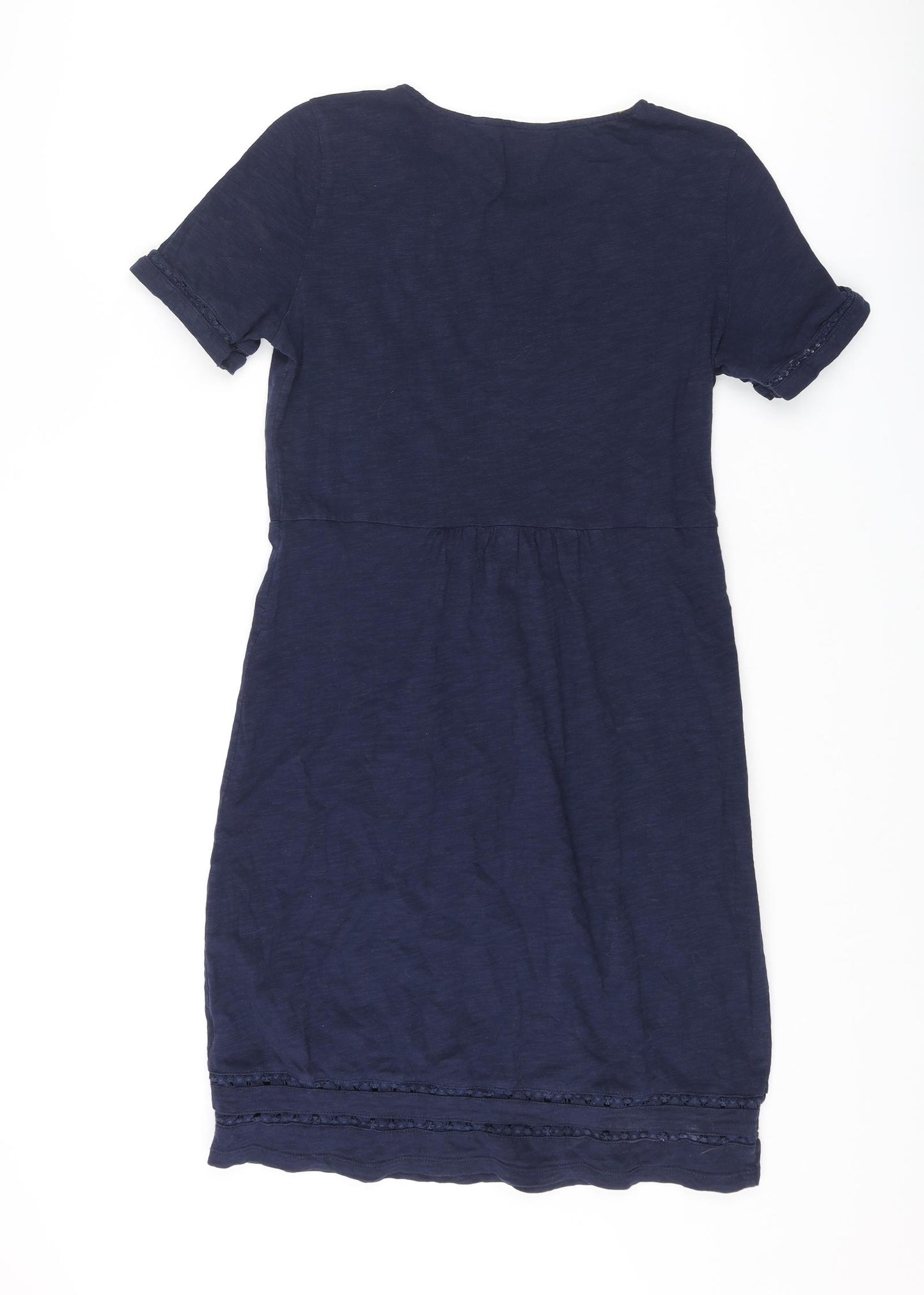 Boden Womens Blue Cotton Shift Size 10 Round Neck Pullover