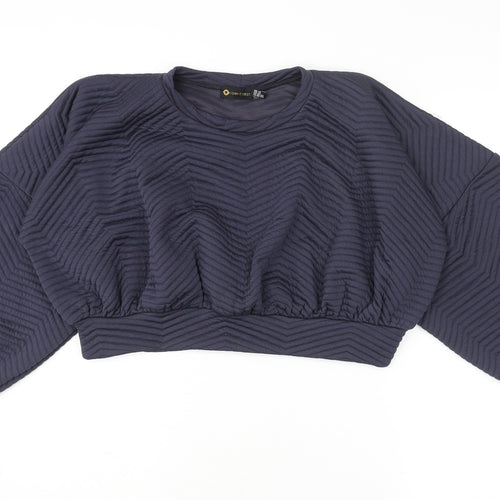 I SAW IT FIRST Womens Blue Polyester Pullover Sweatshirt Size 18 Pullover
