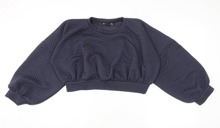 I SAW IT FIRST Womens Blue Polyester Pullover Sweatshirt Size 18 Pullover