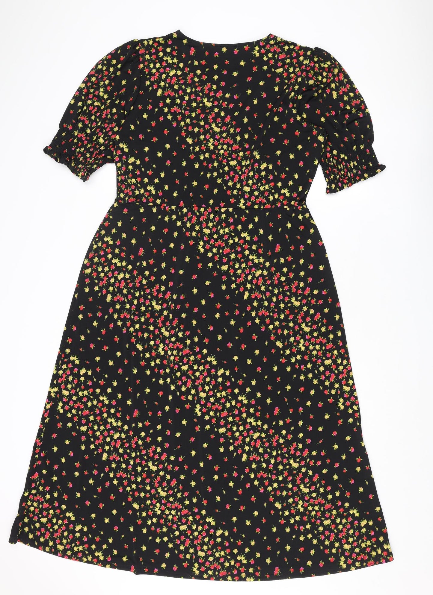 dusk Womens Multicoloured Floral Polyester A-Line Size 16 Round Neck Pullover