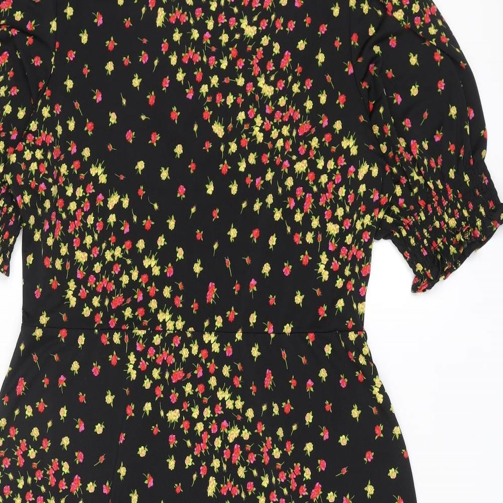 dusk Womens Multicoloured Floral Polyester A-Line Size 16 Round Neck Pullover