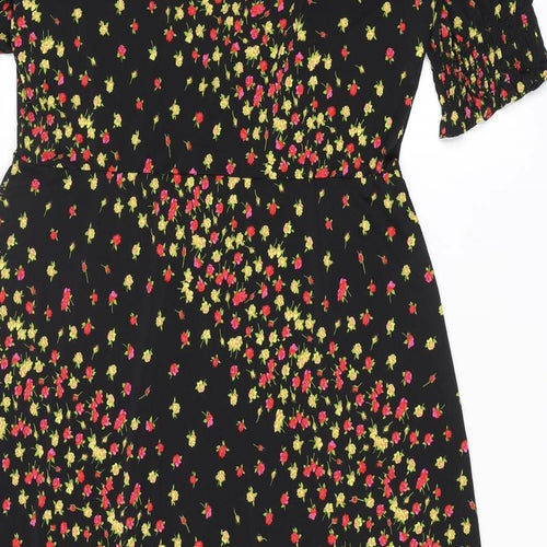 dusk Womens Multicoloured Floral Polyester A-Line Size 16 Round Neck Pullover