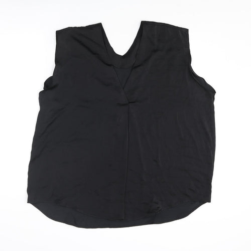 Marks and Spencer Womens Black Polyester Camisole Blouse Size 20 V-Neck