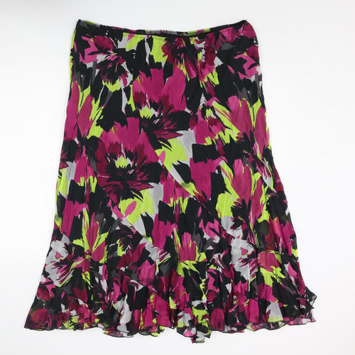 Per Una Womens Multicoloured Geometric Polyester A-Line Skirt Size 22