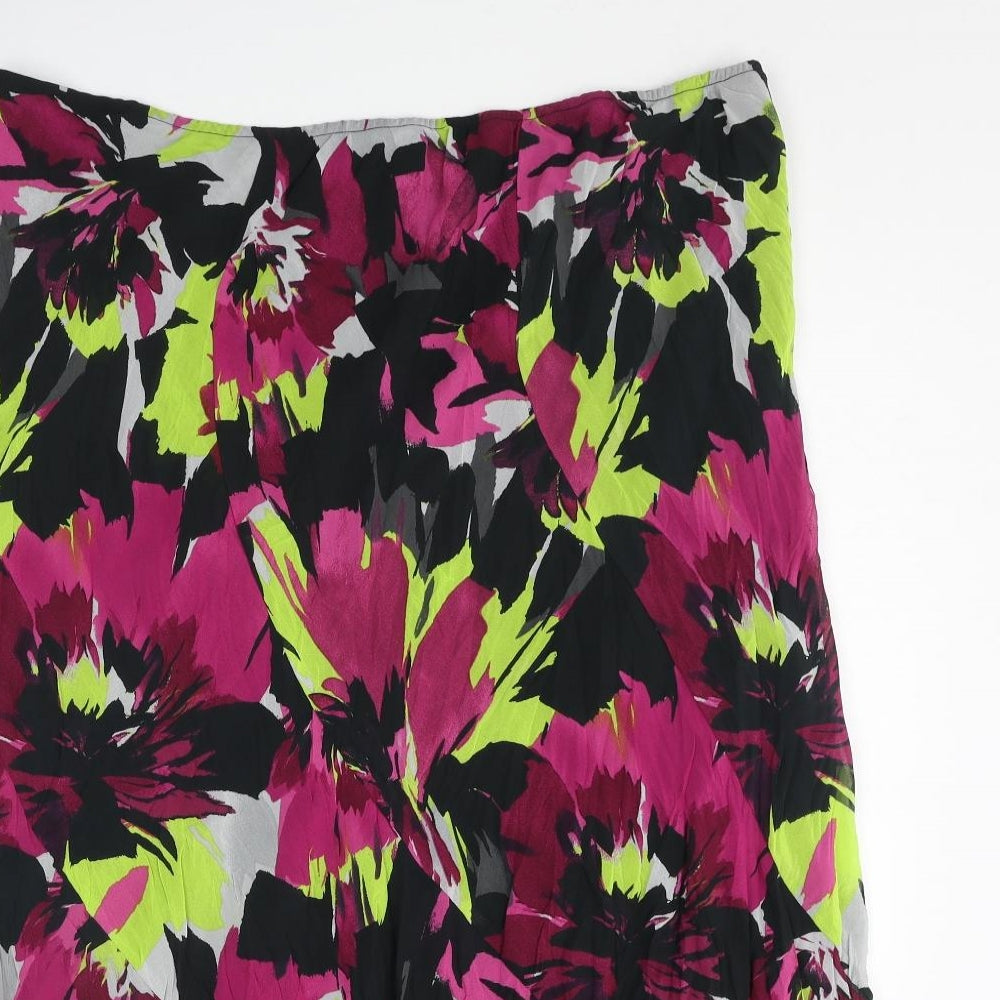 Per Una Womens Multicoloured Geometric Polyester A-Line Skirt Size 22