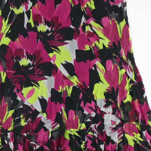 Per Una Womens Multicoloured Geometric Polyester A-Line Skirt Size 22