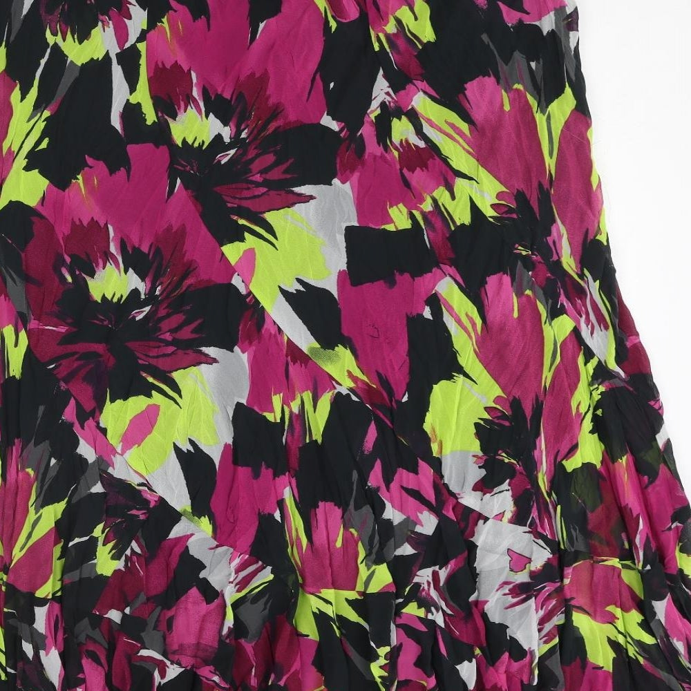 Per Una Womens Multicoloured Geometric Polyester A-Line Skirt Size 22