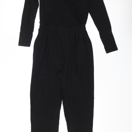 ASOS Womens Black Viscose Jumpsuit One-Piece Size 6 L23 in Button