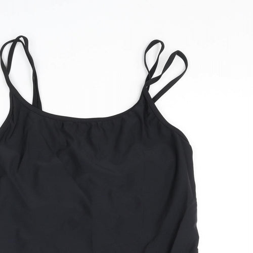 Damart Womens Black Polyamide Basic Tank Size 20 Round Neck