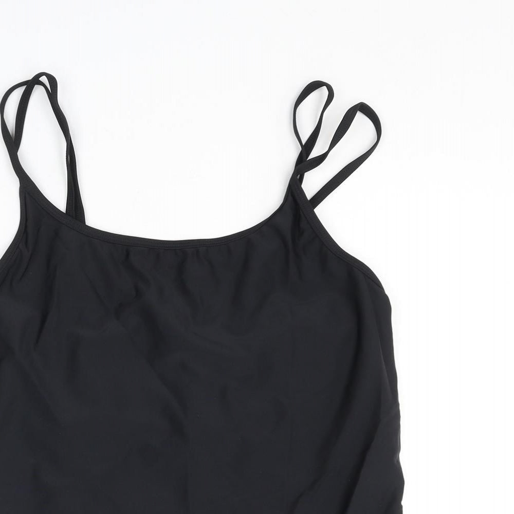 Damart Womens Black Polyamide Basic Tank Size 20 Round Neck