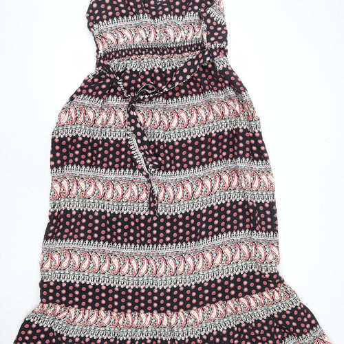 New Look Womens Multicoloured Geometric 100% Cotton Maxi Size 22 V-Neck Pullover