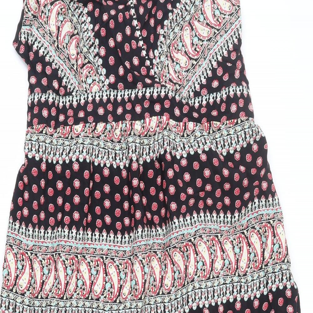 New Look Womens Multicoloured Geometric 100% Cotton Maxi Size 22 V-Neck Pullover