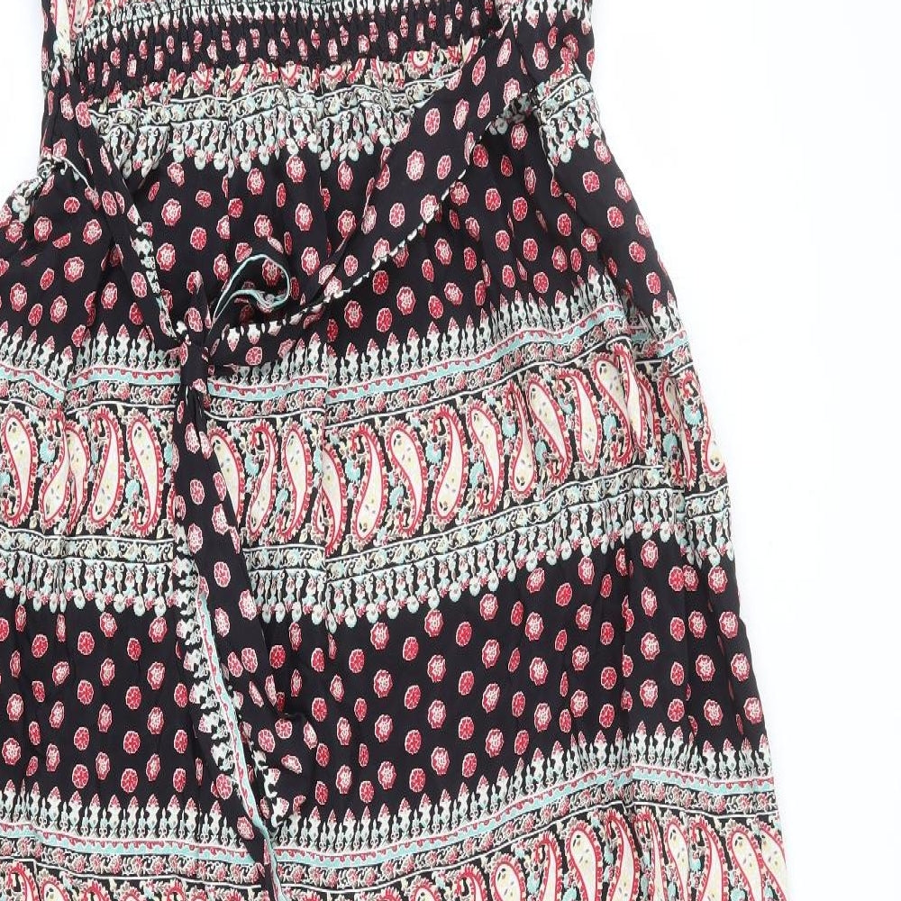 New Look Womens Multicoloured Geometric 100% Cotton Maxi Size 22 V-Neck Pullover