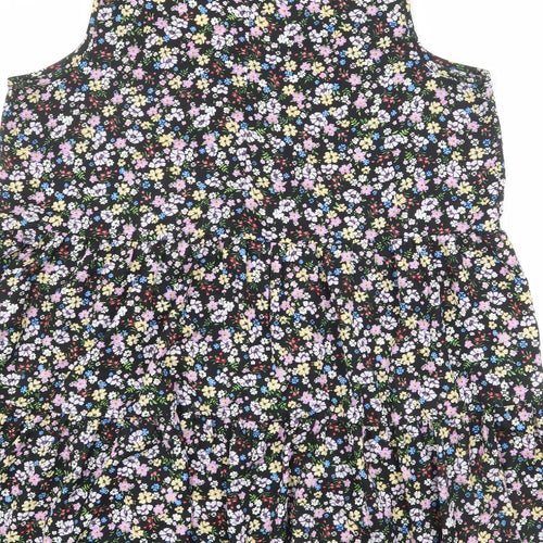 Yours Womens Multicoloured Floral Polyester A-Line Size 20 Scoop Neck Button