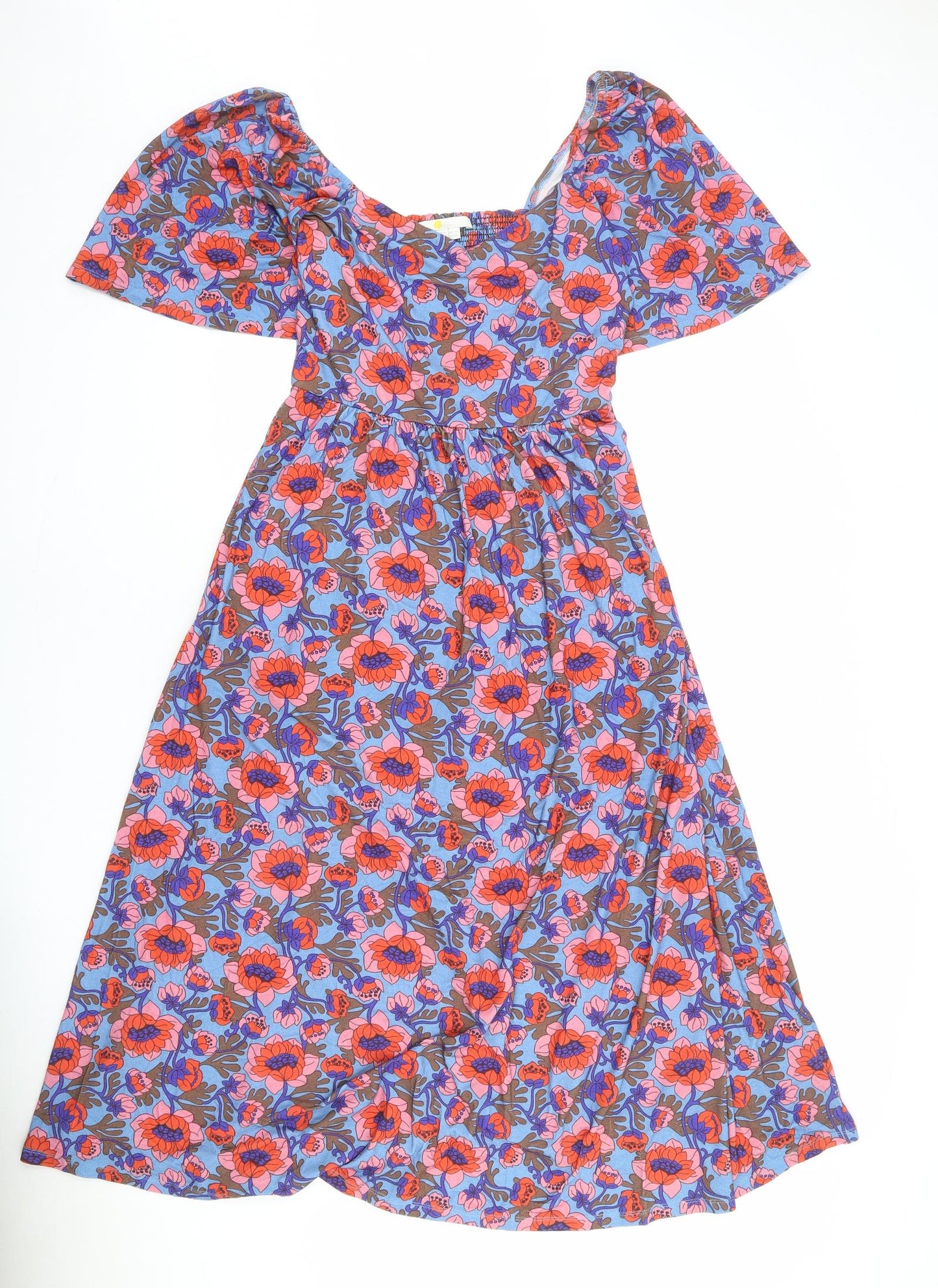 Boden Womens Multicoloured Floral Polyester Fit & Flare Size 12 Sweetheart Pullover