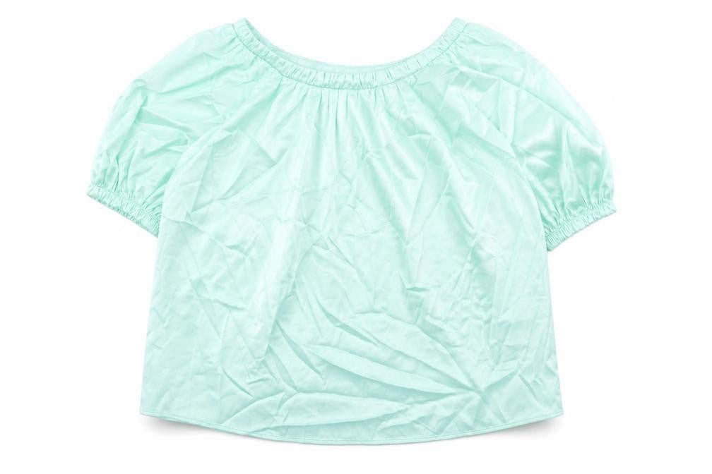 Marks & Spencer Womens Green Polyester Basic Blouse Size 6 Round Neck