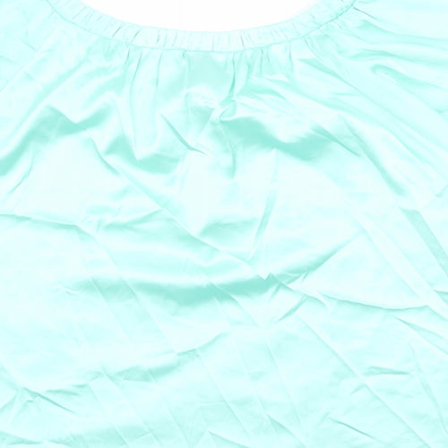 Marks and Spencer Womens Green Polyester Basic Blouse Size 6 Round Neck